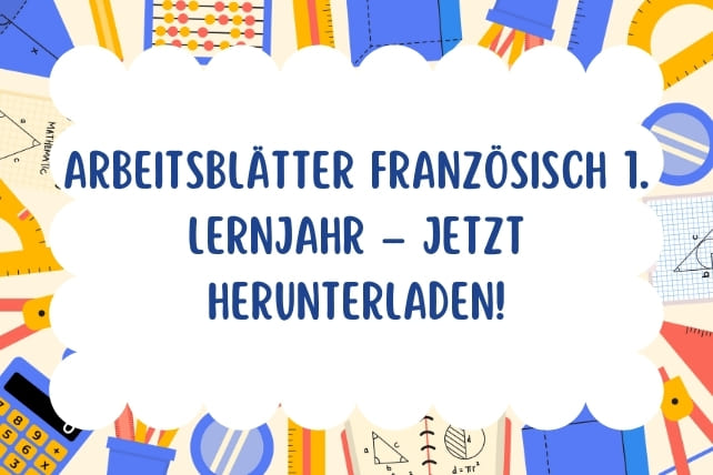 arbeitsblätter französisch 1. lernjahr-titelbild