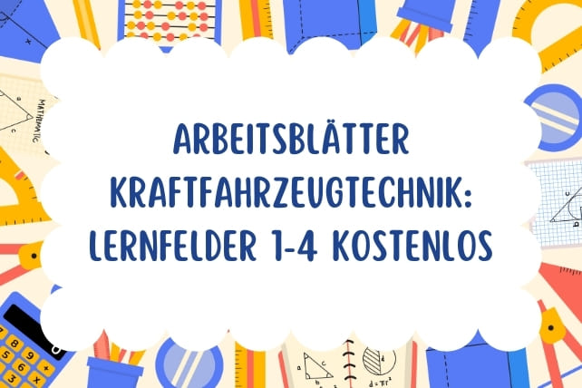 arbeitsblätter kraftfahrzeugtechnik lernfelder 1-4-titelbild