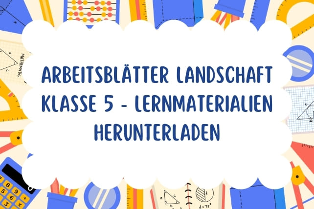 arbeitsblätter landschaft klasse 5-titelbild