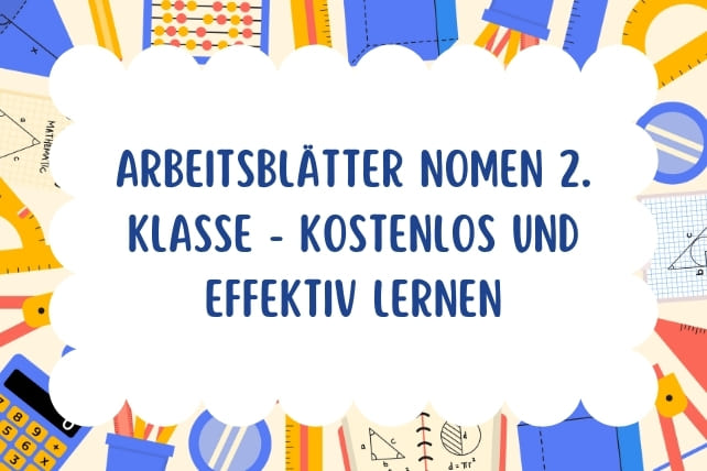 arbeitsblätter nomen 2. klasse-titelbild