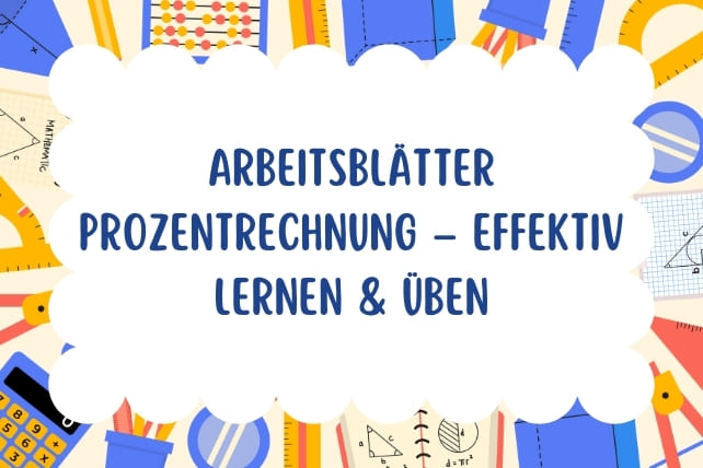 arbeitsblätter prozentrechnung-titelbild