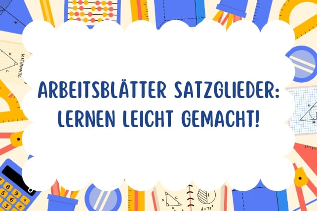 arbeitsblätter satzglieder-titelbild