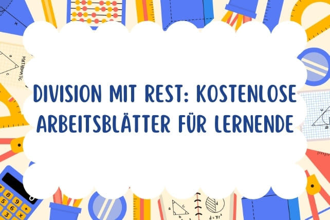 division mit rest arbeitsblätter-titelbild