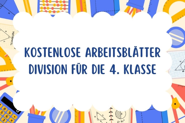 arbeitsblätter division 4. klasse-titelbild