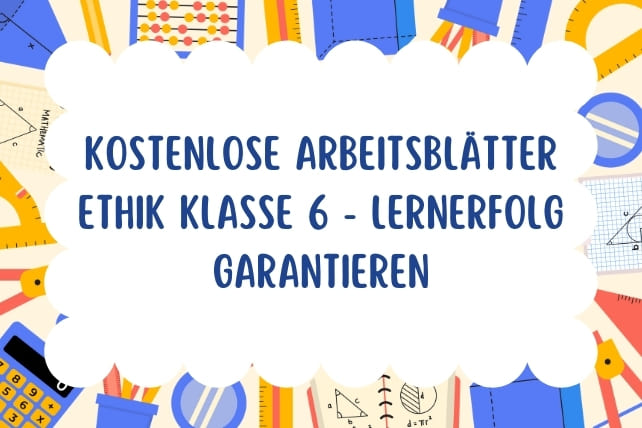 arbeitsblätter ethik klasse 6-titelbild
