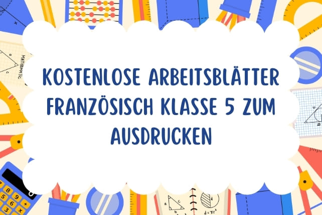 arbeitsblätter französisch klasse 5 zum ausdrucken-titelbild